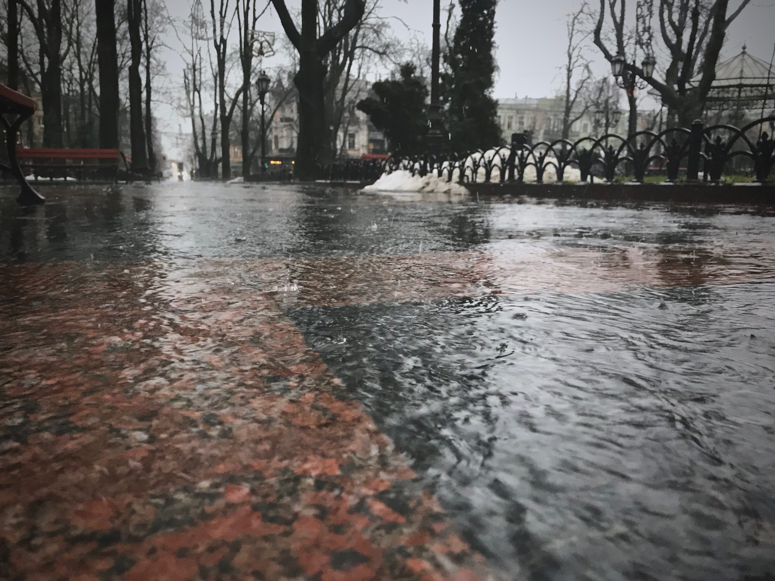 Stormwater on a street
